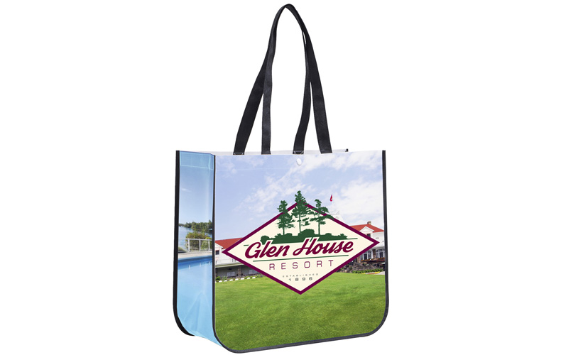 15-3/4" W x 14-1/2" H - Non-Woven Full Color Laminated Wrap Carry All Tote Bag 15-3/4" W x 14-1/2" H - Non-Woven Full Color Laminated Wrap Carry All Tote Bag